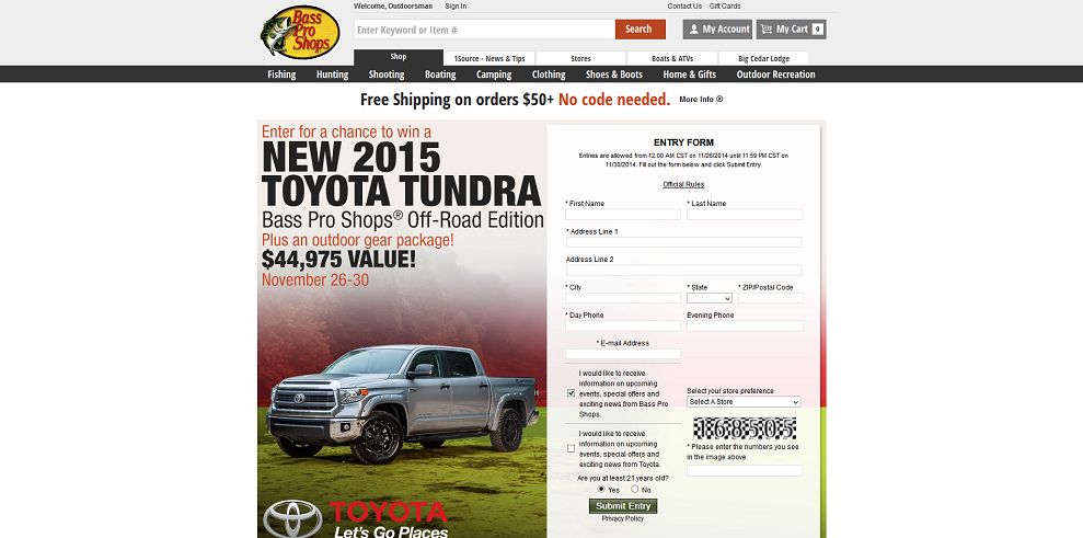 bass pro toyota tundra sweepstakes #2 bass pro toyota tundra sweepstakes #2