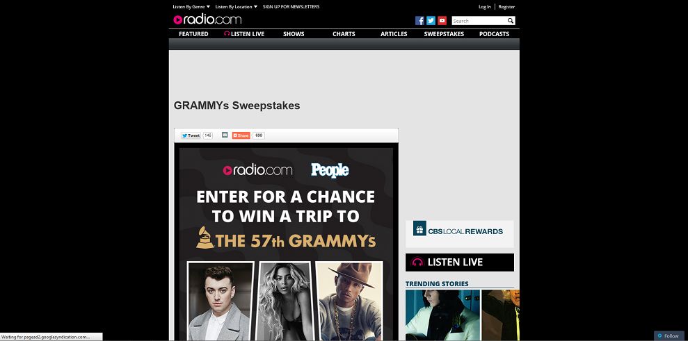 Cbs Grammy Sweepstakes - radio com grammys sweepstakes attend the 57th grammys Cbs Grammy Sweepstakes - radio com grammys sweepstakes attend the 57th grammys