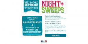 Bed Bath & Beyond Student Life 2015 Sweepstakes