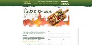 al fresco Bon Appétit NYC Gourmet Getaway Sweepstakes