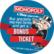 Tops Markets Monopoly Bonus Tickets