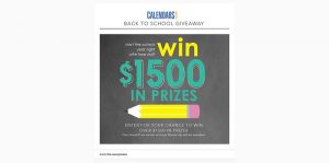 Calendars.com Back To School Giveaway