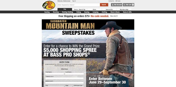 Sasquatch Mountain Man Sweepstakes - bass pro shops sasquatch mountain man sweepstakes basspro com mountainmansweeps Sasquatch Mountain Man Sweepstakes - bass pro shops sasquatch mountain man sweepstakes basspro com mountainmansweeps