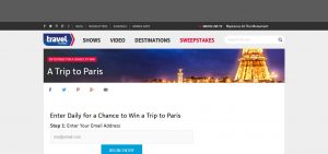 Travel Channel October 2015 Sweepstakes