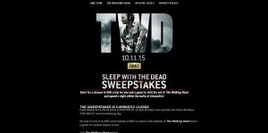 The Walking Dead Sleep With The Dead Sweepstakes