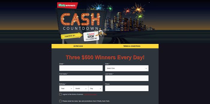 O Reilly Sweepstakes - o reilly cash countdown sweepstakes O Reilly Sweepstakes - o reilly cash countdown sweepstakes
