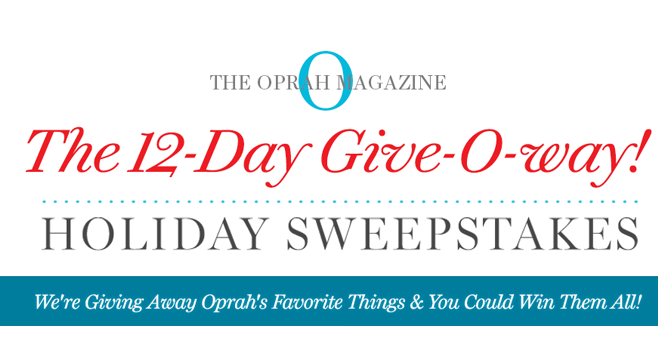 Oprah 12-Day Holiday Giveaway Sweepstakes 2016 (Oprah.com/12Days)