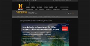 Vikings on HISTORY Explore Norway Sweepstakes