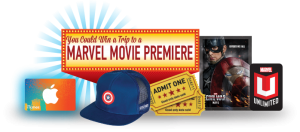 marvel movie premiere prize