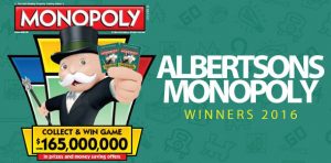 Albertsons Monopoly Winners 2016