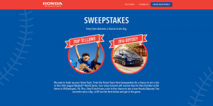 Honda Home Team Heroes Sweepstakes