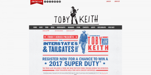 TobyKeith.com/Ford: Toby Keith & Ford Present The Interstates & Tailgates Sweepstakes