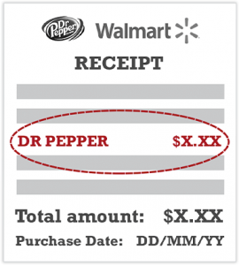 walmart dr pepper receipt