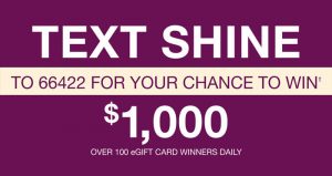 Piercing Pagoda Instant Win: Text SHINE To 66422