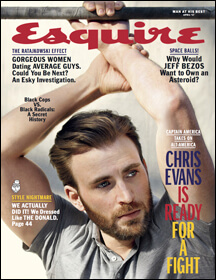 Esquire Magazine Cover Featuring Chris Evans