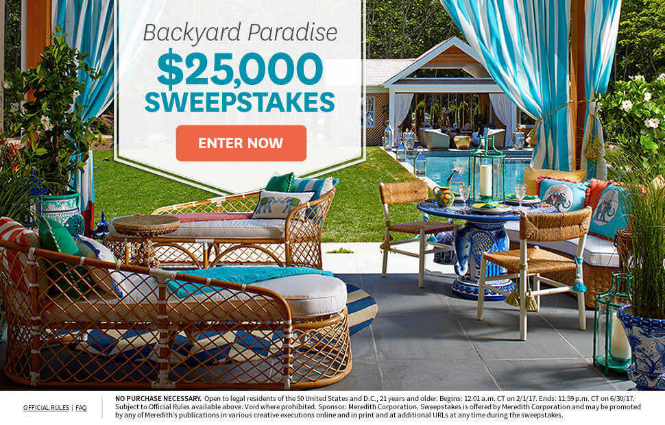 Backyard Paradise $25,000 Sweepstakes