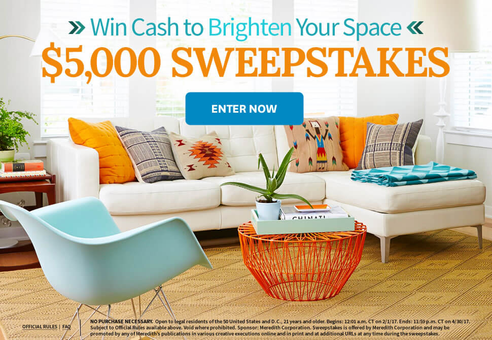 Brighten Your Space $5,000 Sweepstakes