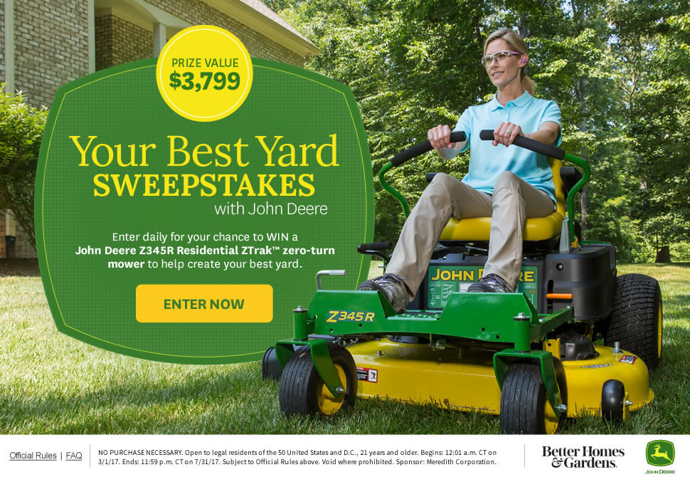 Your Best Yard Sweepstakes with John Deere