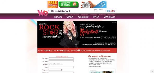 Live the Rock Star Kinky Boots Sweepstakes Live the Rock Star Kinky Boots Sweepstakes