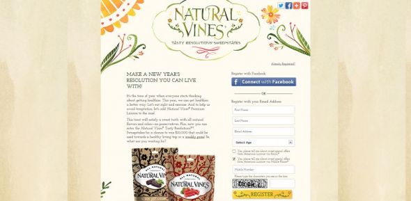 Natural Vines Tasty Resolutions Sweepstakes Natural Vines Tasty Resolutions Sweepstakes