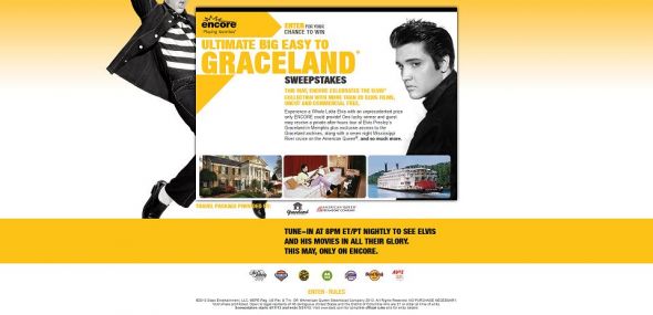 ENCORE Ultimate Big Easy to Graceland Sweepstakes, ENCORE Ultimate Big Easy to Graceland Sweepstakes,