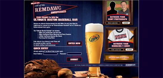 Miller Lite Remy T-Shirt Instant Win Game & Sweepstakes