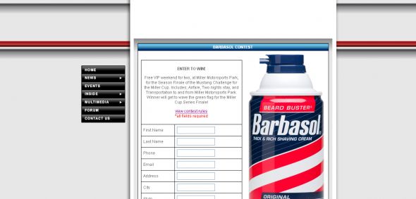 Miller Motorsports Park Barbasol/Mustang Challenge Contest