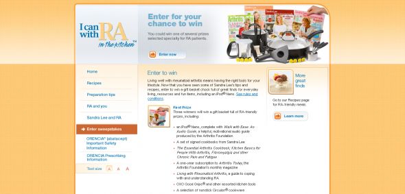 Bristol-Myers Squibb RA Sweepstakes
