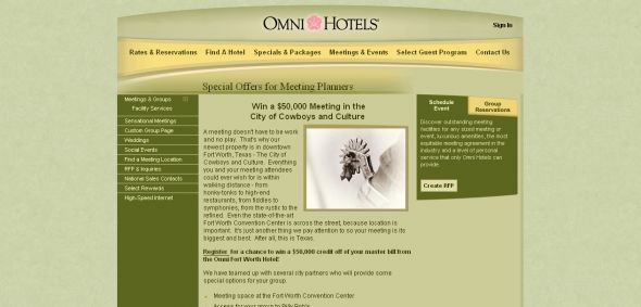 Omni Hotels $50,000 Fort Worth Meeting Sweepstakes