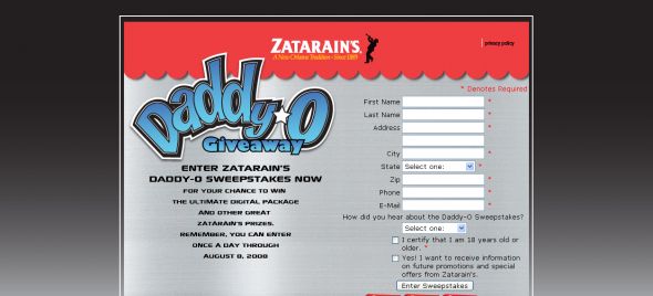Zatarain’s DADDY-O Sweepstakes 2008