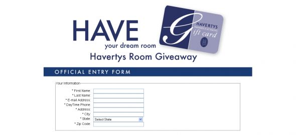 Have your Dream Room Havertys Sweepstakes