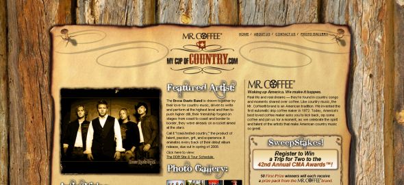 Mr. Coffee – My Cup of Country Sweepstakes