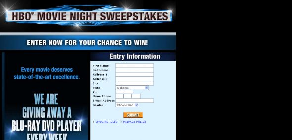 HBO Movie Night Sweepstakes
