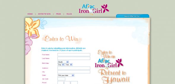 Aflac Iron Girl Retreat to Hawaii 2008 Promotion