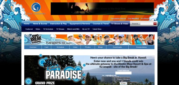 Golf Channel – Big Break Escape to Paradise Sweepstakes