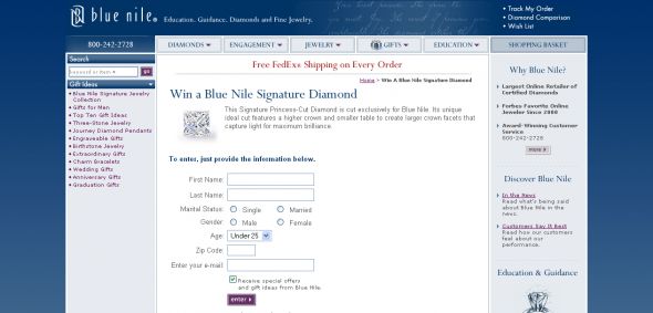 Blue Nile Signature Princess-Cut Sweepstakes