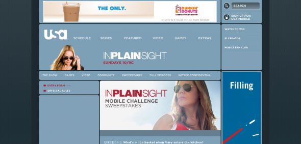 USA Official Site – In Plain Sight TV Series – Mobile Challenge Sweepstakes