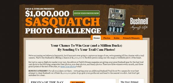 $1,000,000 Sasquatch Photo Challenge