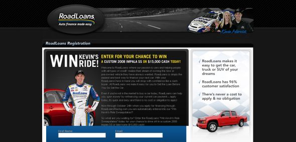 RoadLoans – Win Kevin’s Ride Sweepstakes