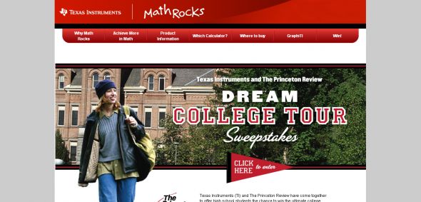 Texas Instruments – Dream College Tour Sweepstakes