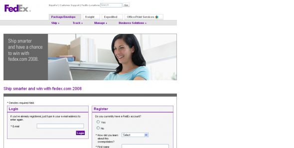 Ship Smarter with fedex.com 2008 Sweepstakes