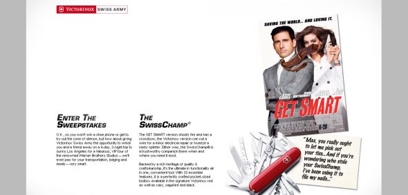 Warner Brothers – Victorinox Swiss Army “Get Smart” Sweepstakes