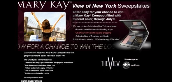 ABC OTV – Mary Kay & ABC present The View of New York Sweepstakes