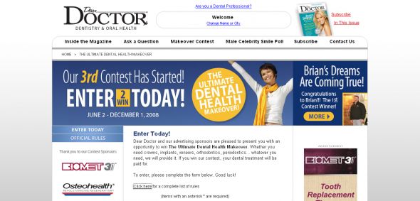 Dental Makeover Contest – Win the Dear Doctor Ultimate Dental Health Makeover Contest Dental Makeover Contest – Win the Dear Doctor Ultimate Dental Health Makeover Contest