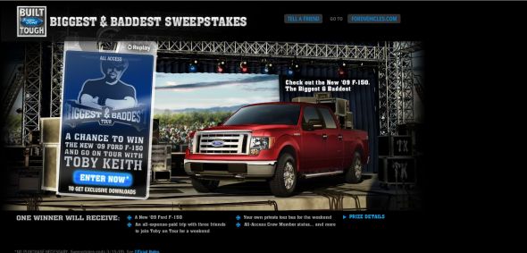 Built Ford Tough Biggest and Baddest Sweepstakes
