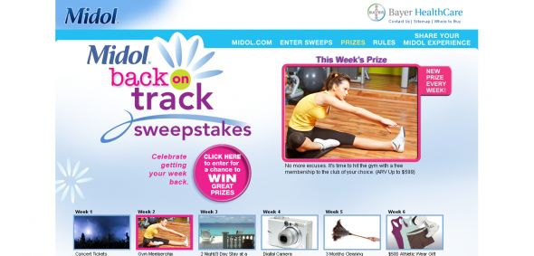 Bayer – Midol Back On Track Sweepstakes