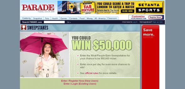 What People Earn Sweepstakes 2008/ePrize Grand Prize Drawing
