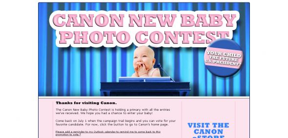 The Canon New Baby Photo Contest