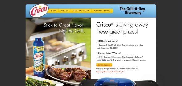Crisco – Grill-A-Day Giveaway Promotion