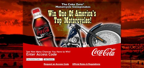 Coca-Cola Zero Motorcycle Sweepstakes